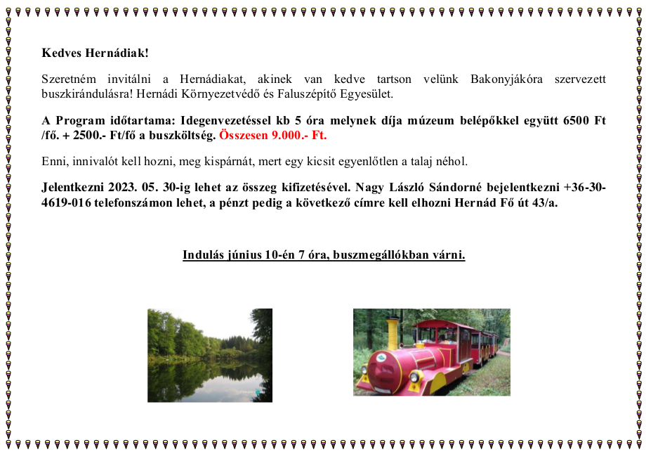 Bakonyjákói kirándulás
