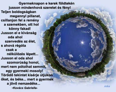 Gyermeknapon e kerek földtekén..