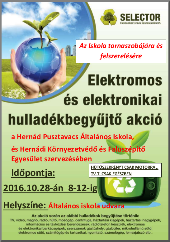 Elektromos és elektronikai hulladékgyűjtő akció