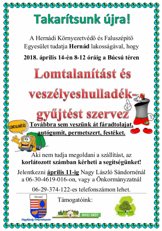 Takarítsunk újra!