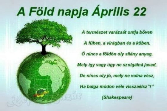 Föld napja április 22.