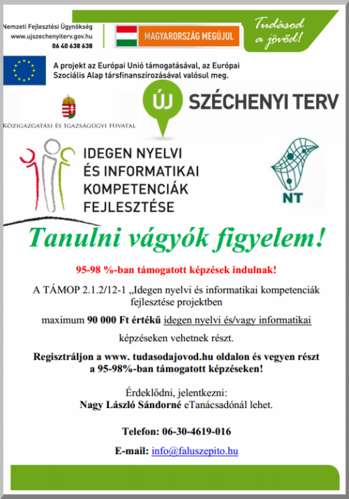 Tanulni vágyók figyelem!