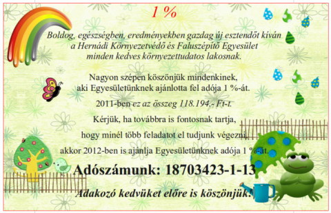 2011-es év 1%-a