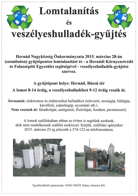 Lomtalanítás és veszélyeshulladék-gyűjtés