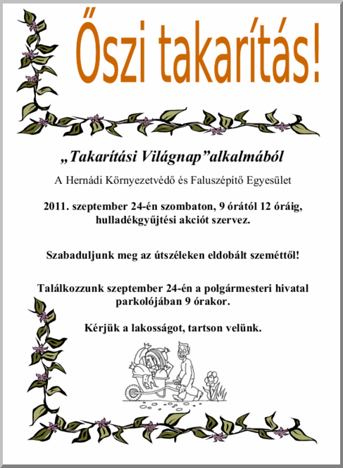 Őszi takarítás