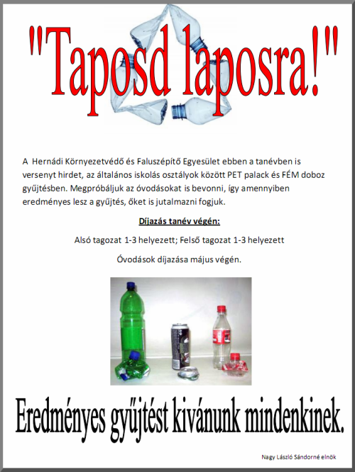 Taposd laposra!