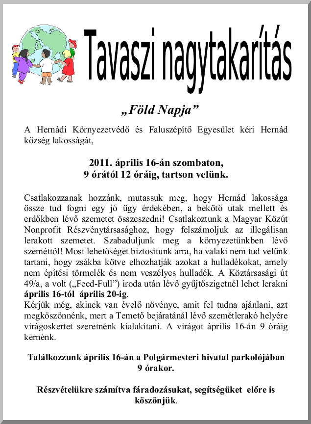 Tavaszi nagytakarítás